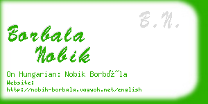 borbala nobik business card